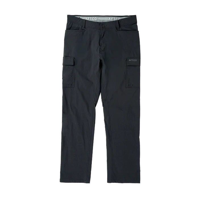 AFTCOAftco Deckhand Fishing Pants - ApparelBlack cargo pants on a white background