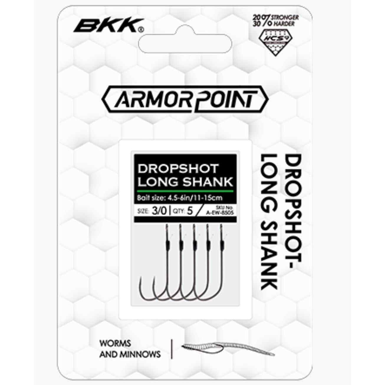 drop shot fishing hook size BKK Armor-Point Long Shank Dropshot Hook #2