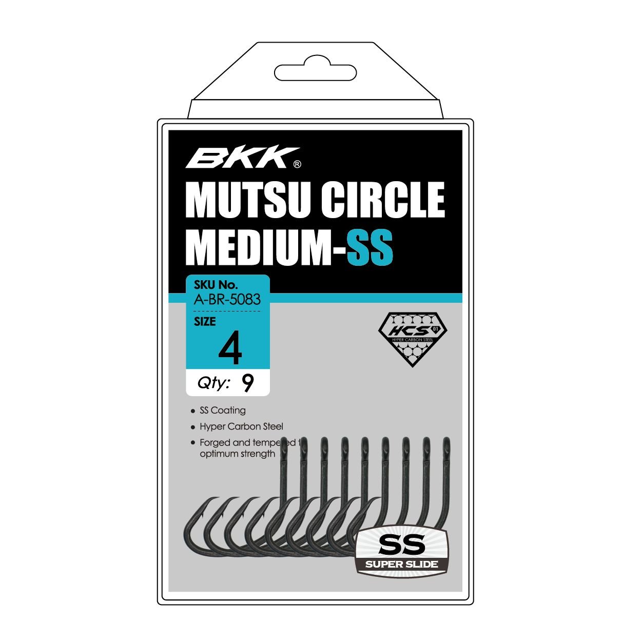 circle hook fishing store BKK Mutsu Medium Ringed Offset Circle Hooks #2 8pk