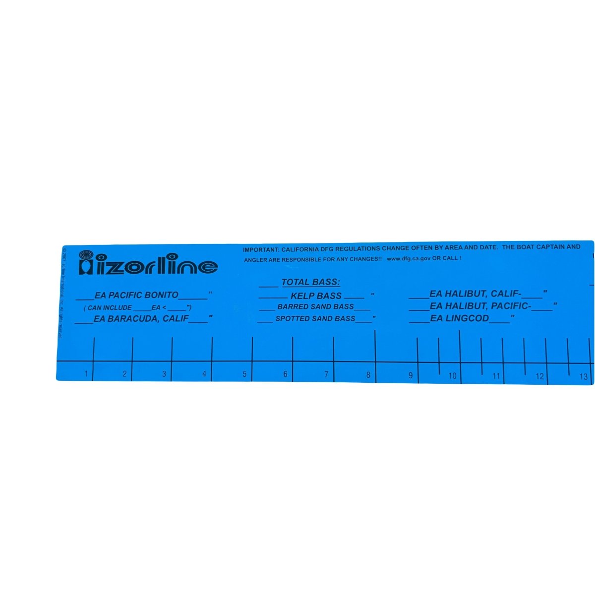 Izorline Fish Ruler Decal California Accessories – Tackle Express
