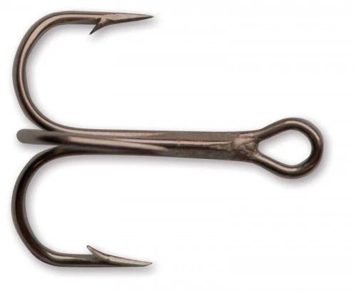 bulk treble fishing hooks Mustad Classic Sport Round Bend Treble Hook, 1/0 / Bronze