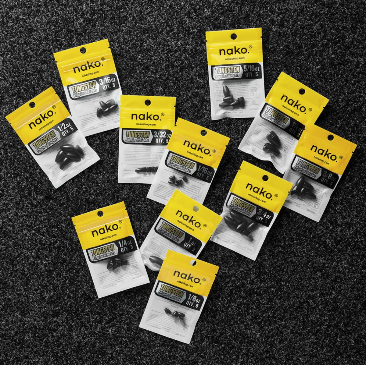 NakoNako Tungsten Flipping Weights - Tungsten WeightsNako Tungsten Flipping WeightsWFW1 - 16 - 5P - GP