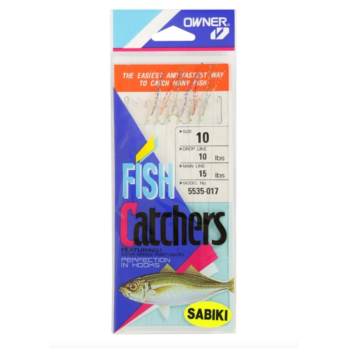Owner Sabiki Rigs Mackerel Skin Fish Catchers 5536 Bait Catchers