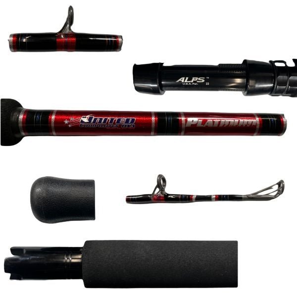 United Composites Platinum Composite Conventional Rod – SoCal Style with Fuji Guides – Tackle Express
