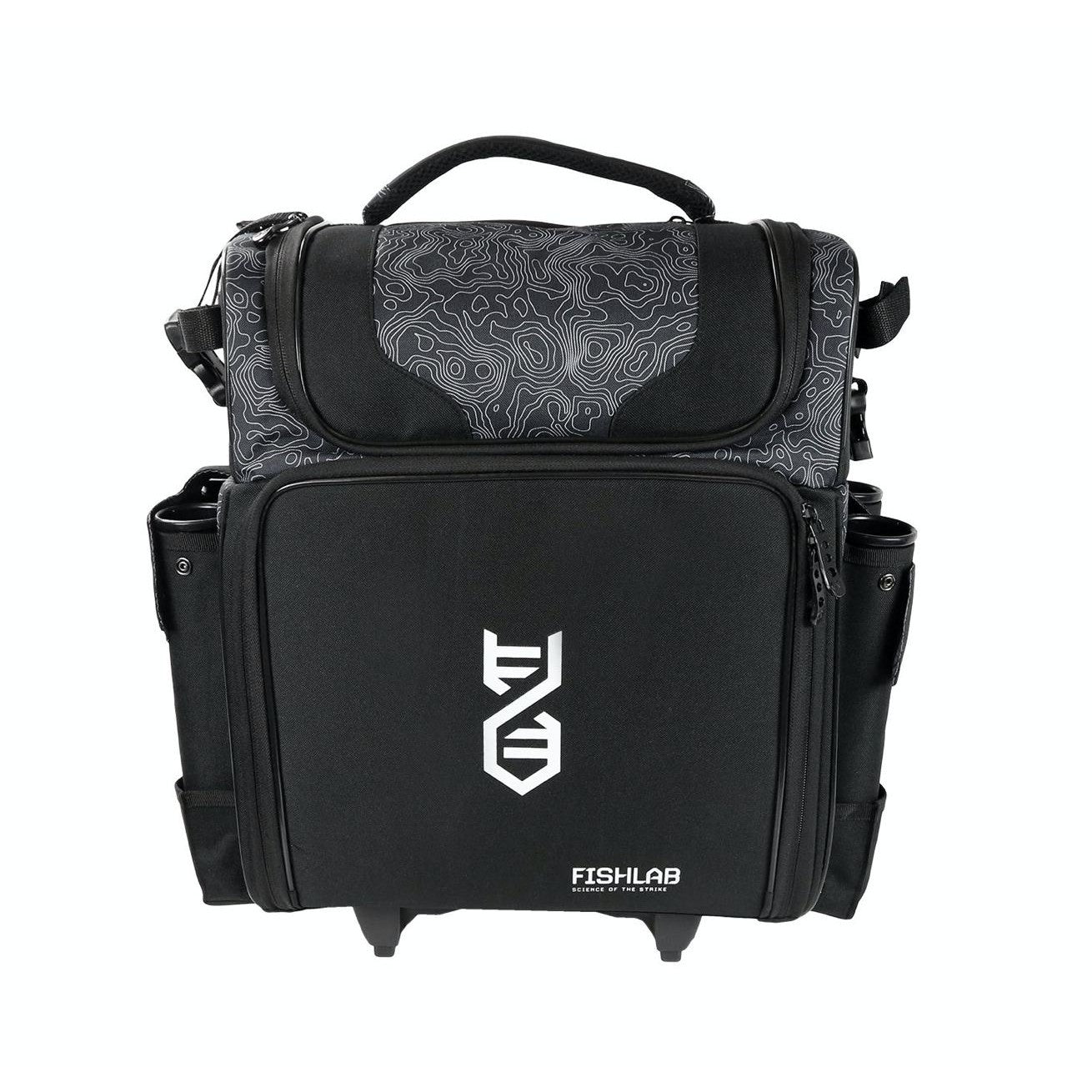 15 inch tackle bag Camo Fishing Backpack With Box Kit And Rod Holders or soft plastics. FishLab Large Roller Tackle Bag