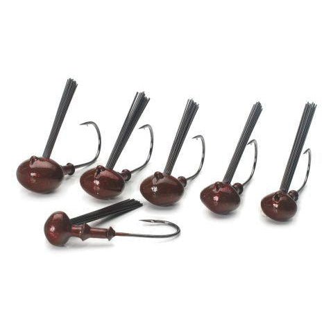 Phenix Football Jig Heads w/ WeedguardBrown w/ Purple Flake 1/4oz