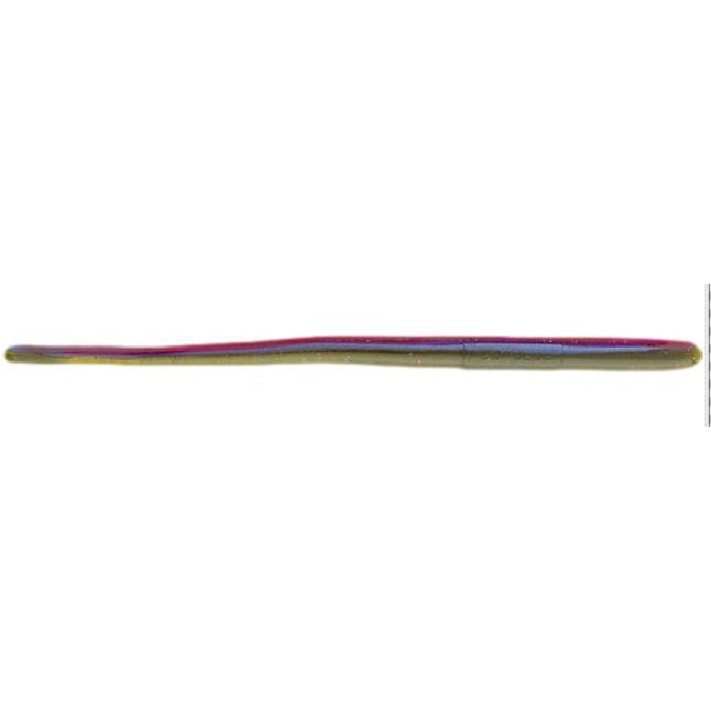RobowormRoboworm 6" Straight Tail Worms - WormsGreen Pumpkin Purple SR - F6BFROB377
