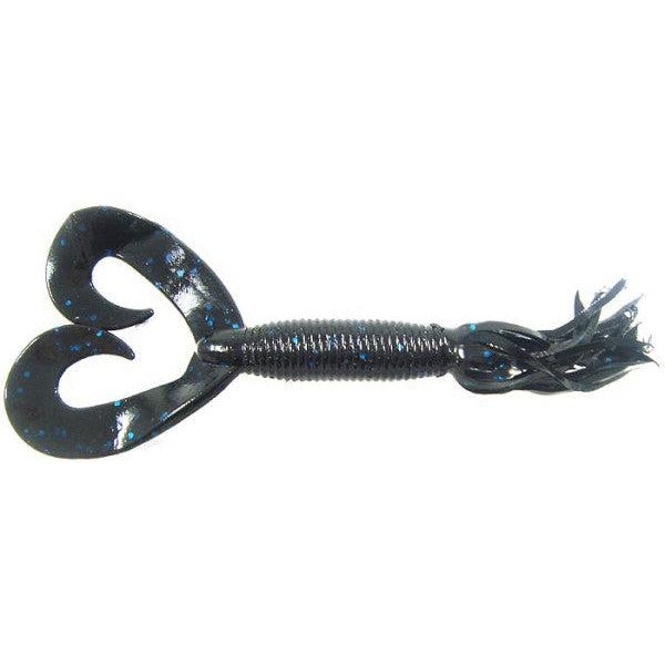 YamamotoYamamoto Double Tail Hula Grub - Spider JigsBlack w/ Large Blue FlakeYAM - 97 - 10 - 021