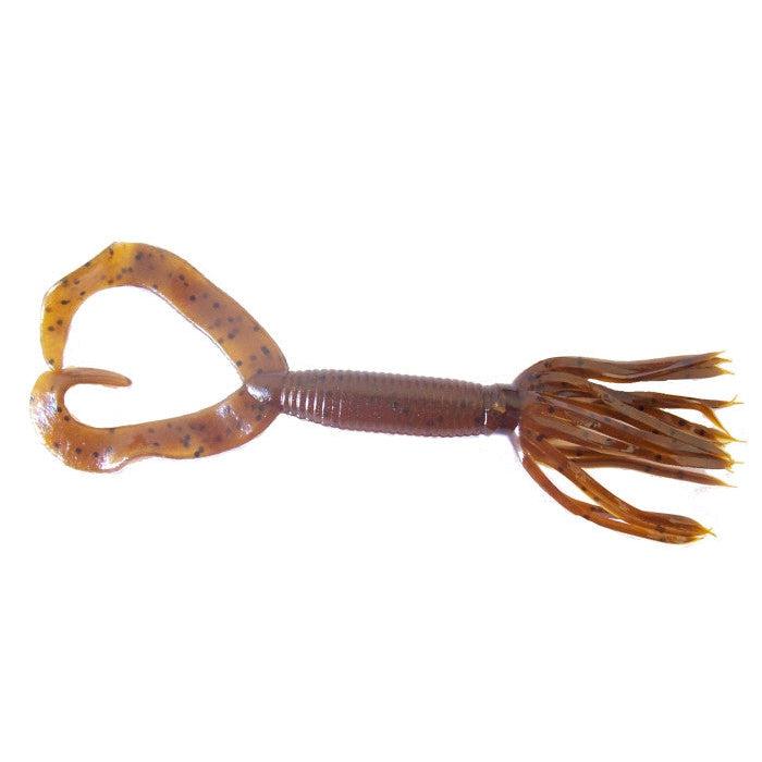 YamamotoYamamoto Double Tail Hula Grub - Spider JigsDark Pumpkin w/ Large Black FlakeYAM - 97 - 10 - 176