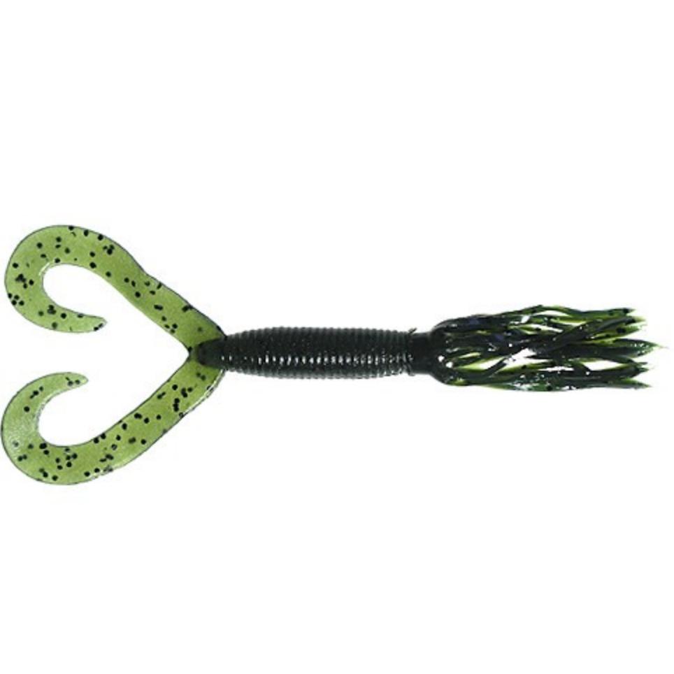 YamamotoYamamoto Double Tail Hula Grub - Spider JigsWatermelon Black FlakeYAM - 97 - 10 - 194J