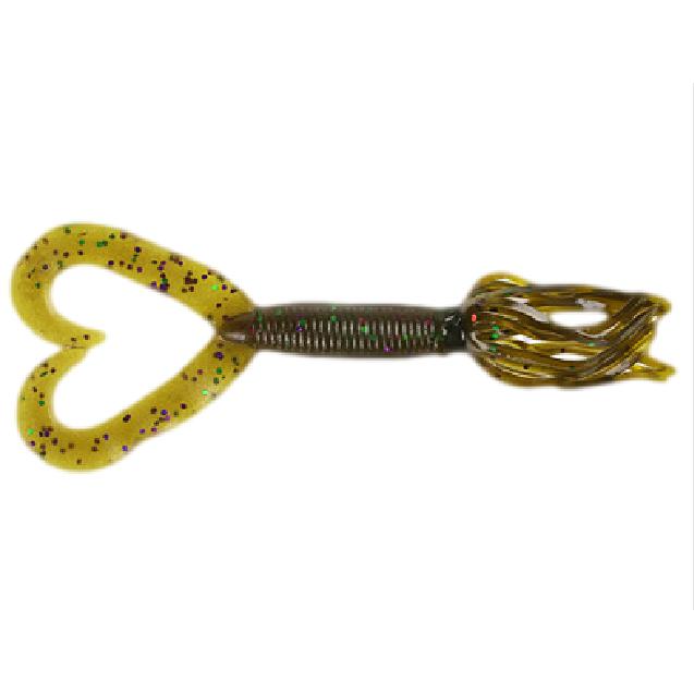 YamamotoYamamoto Double Tail Hula Grub - Spider JigsGreen Pumpkin w/ Large Green, Purple FlakeYAM - 97 - 10 - 301