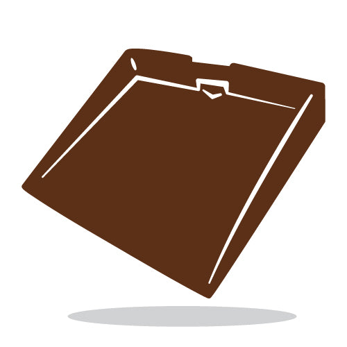 Brown griddle icon on a white background
