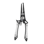 split ring pliers from nomad with serrated teeth on a white background