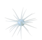 White star-shaped fishing lure with a central light source on a white background