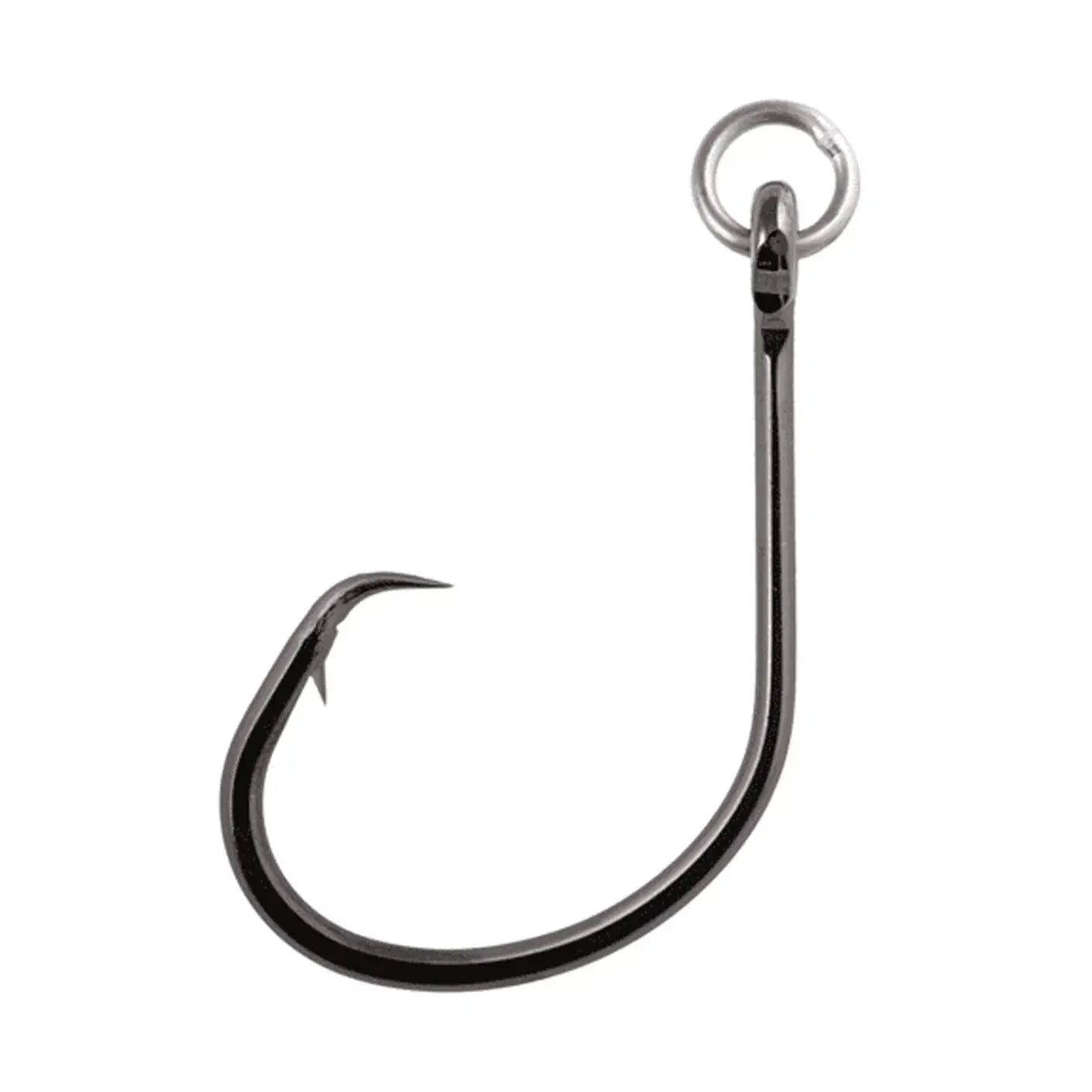 owner mutu hybrid circle fishing hook with ring on white back ground
