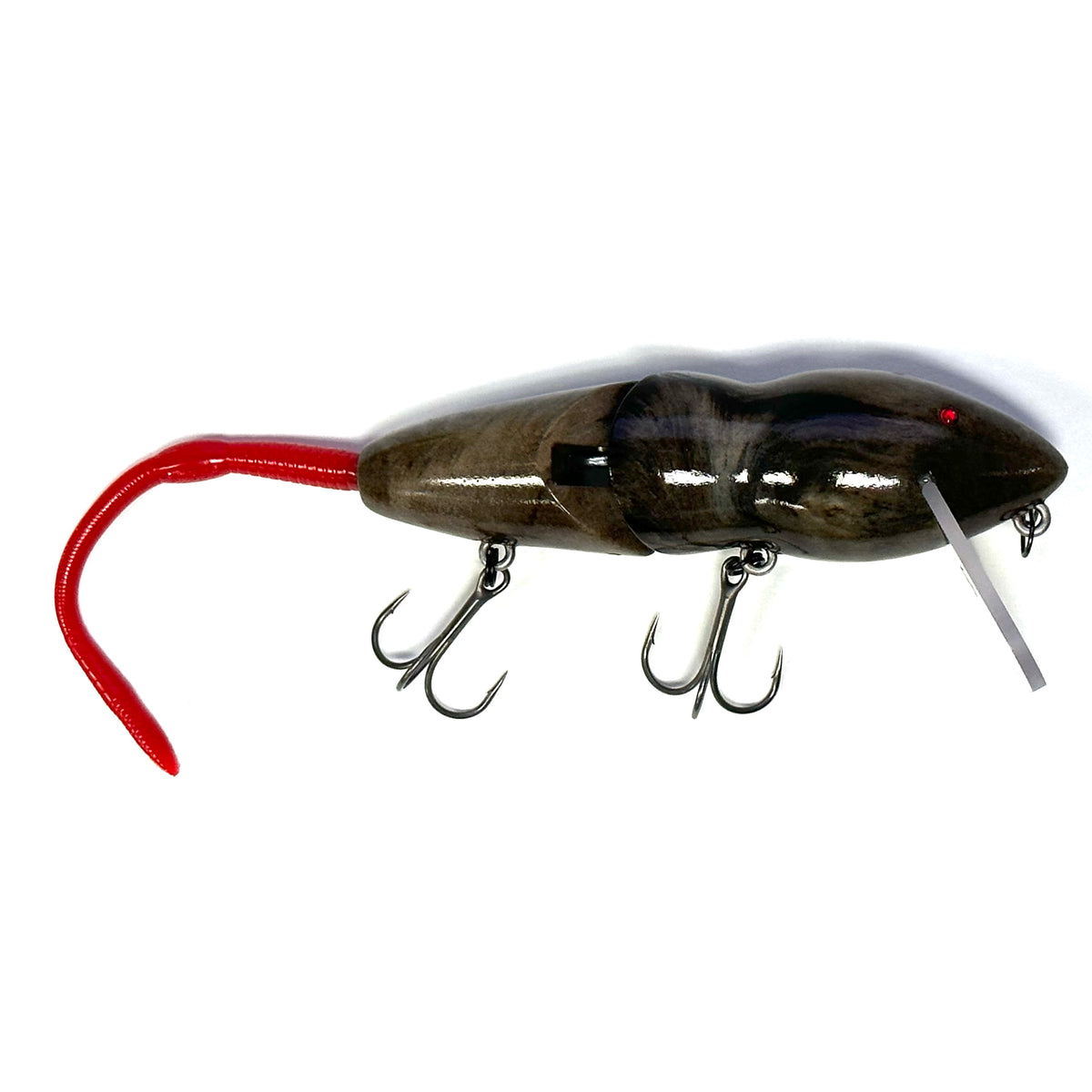 Brown Black Swirl w/ Red Tail