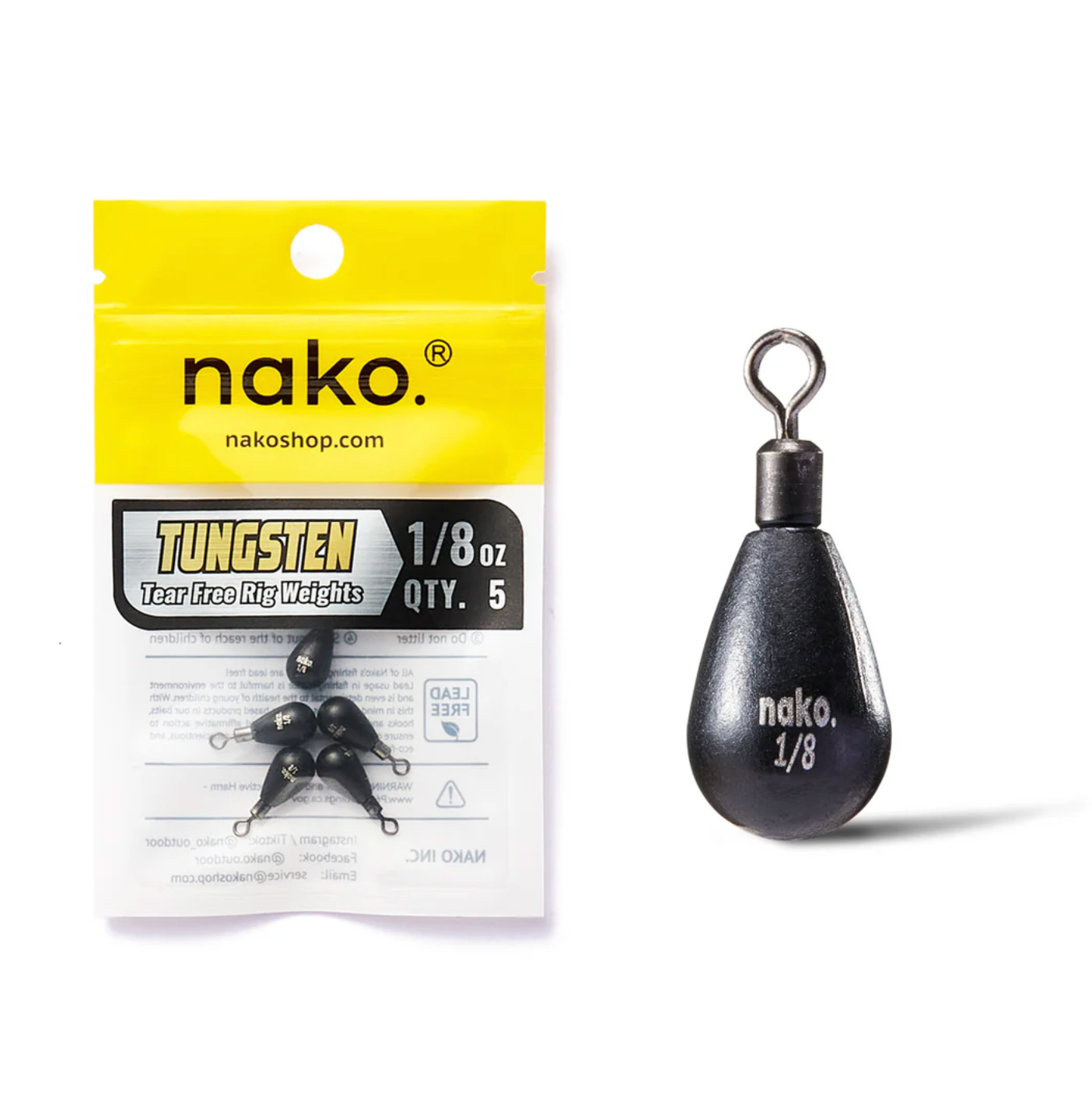 Neko Tungsten Tear Free Rig Weights