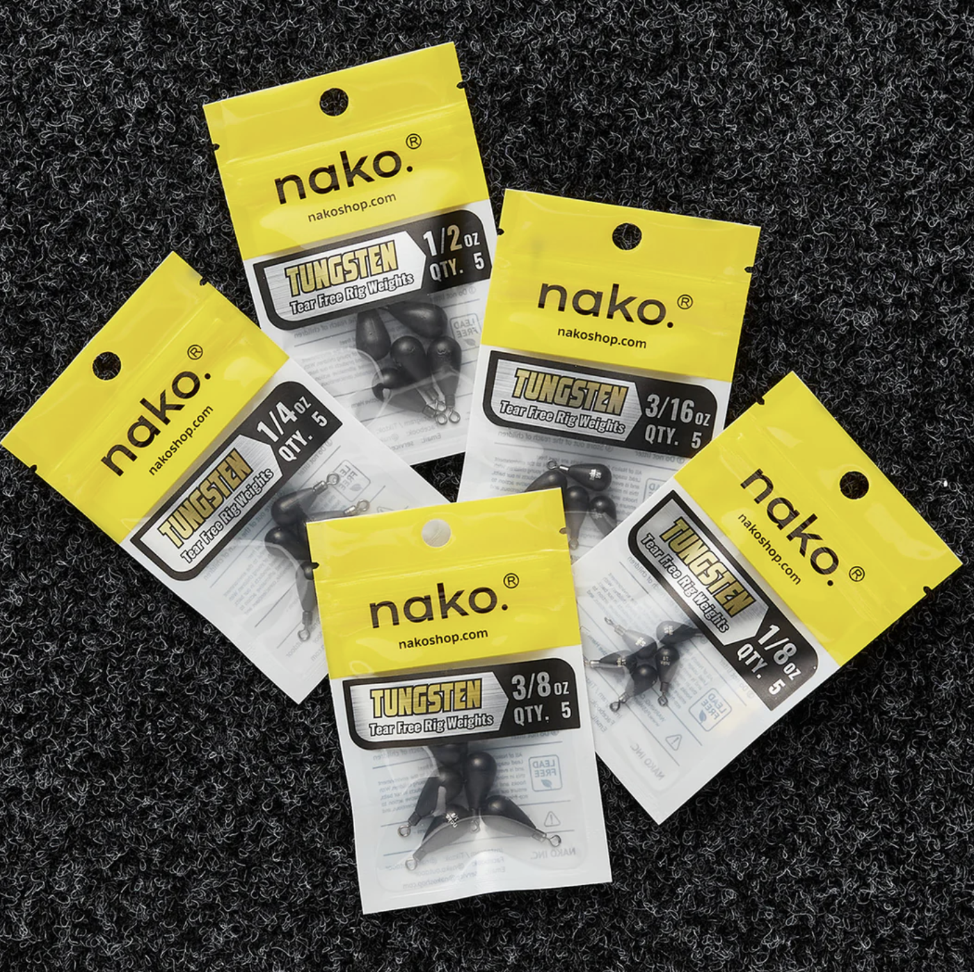 Neko Tungsten Tear Free Rig Weights
