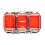 Red fishing lure case with Daiwa branding on a white background