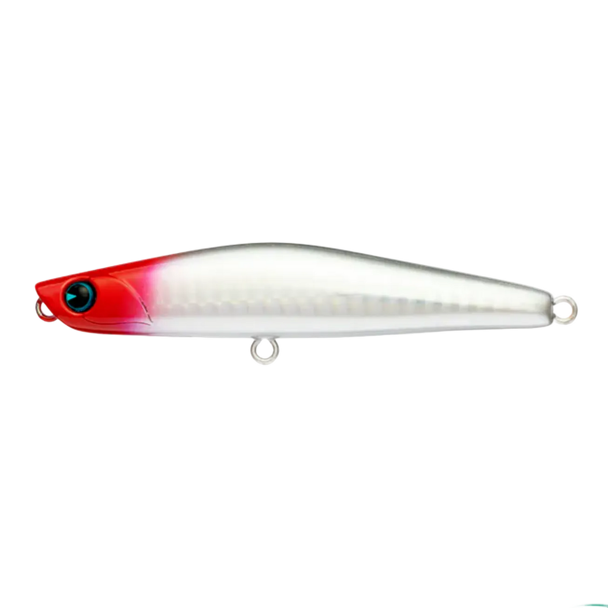 A Yoichi 99 Ballista fishing lure shown horizontally on a white background, with a red front head and a metallic silver body. The brand name 'YOICHI' and model name '99 BALLISTA' are printed below the lure.