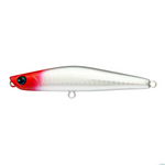 A Yoichi 99 Ballista fishing lure shown horizontally on a white background, with a red front head and a metallic silver body. The brand name 'YOICHI' and model name '99 BALLISTA' are printed below the lure.