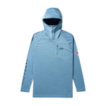 Aftco Jason Christie Hooded LS Performance Shirt - Blue Shadow Heather