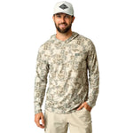 Aftco Ocean Bound Hooded Performance Shirt - Sand Grouper Camo