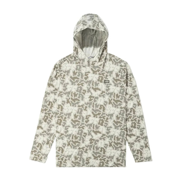 Aftco Ocean Bound Hooded Performance Shirt Sand Grouper Camo