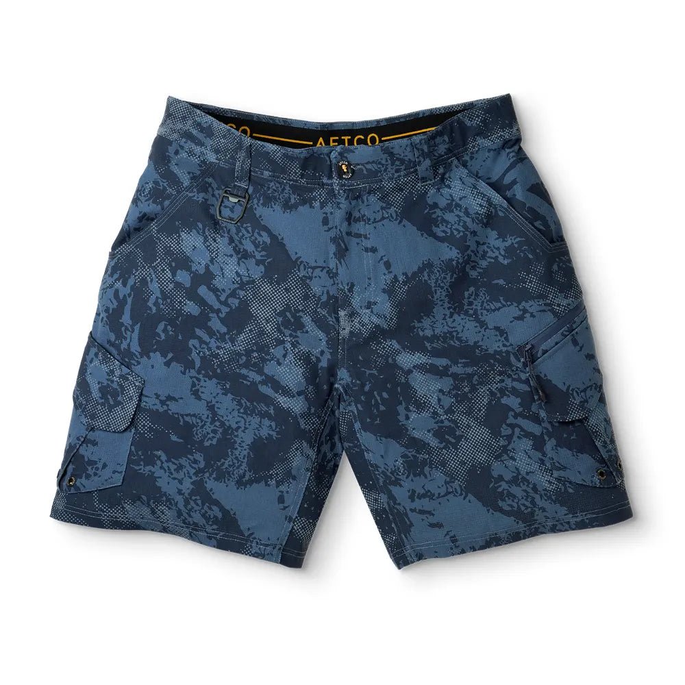 Aftco Pinnacle Fishing Shorts - Naval Storm Camo