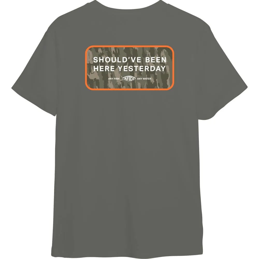 Aftco Yesterday Short Sleeve Fishing Shirt - Mulled Basil