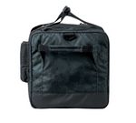 Black backpack on a white background