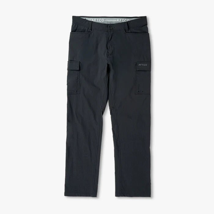 AFTCOAftco Deckhand Fishing Pants - ApparelBlack cargo pants on a white background