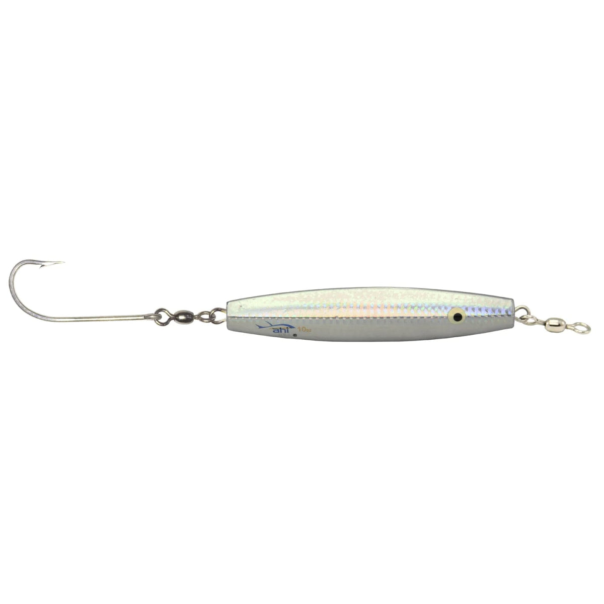 Ahi Assault Single Hook Diamond Jig, Silver Flash, 8 oz
