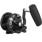 AvetAvet HXJ 5/2 Raptor Plus MC 2 Speed Reels - Conventional Lever Drag ReelsBlack fishing reel with a handle on a white backgroundHXJ5/2RAPMC - PLUS - BLK