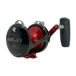 AvetAvet HXW 5/2 Raptor Plus Non - MC 2 Speed Reels - Conventional Lever Drag ReelsFishing reel with red and black design on a white backgroundHXW5/2RAP - PLUS - BLK/RED