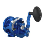 AvetAvet JX 6/3 Raptor MC Plus 2 Speed Reels - Conventional Lever Drag ReelsBlue fishing reel with a black handle on a white backgroundJX6/3RAPMC - PLUS - BLU