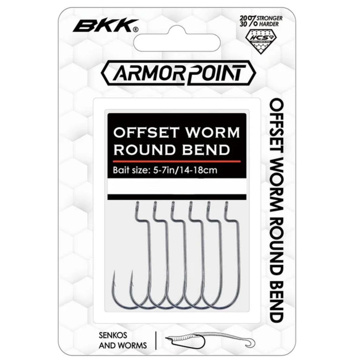 BKKBKK Armor Point Offset Worm Round Bend Hooks - Single HooksBKK Armor Point Offset Worm Round Bend HooksA - EW - 8303