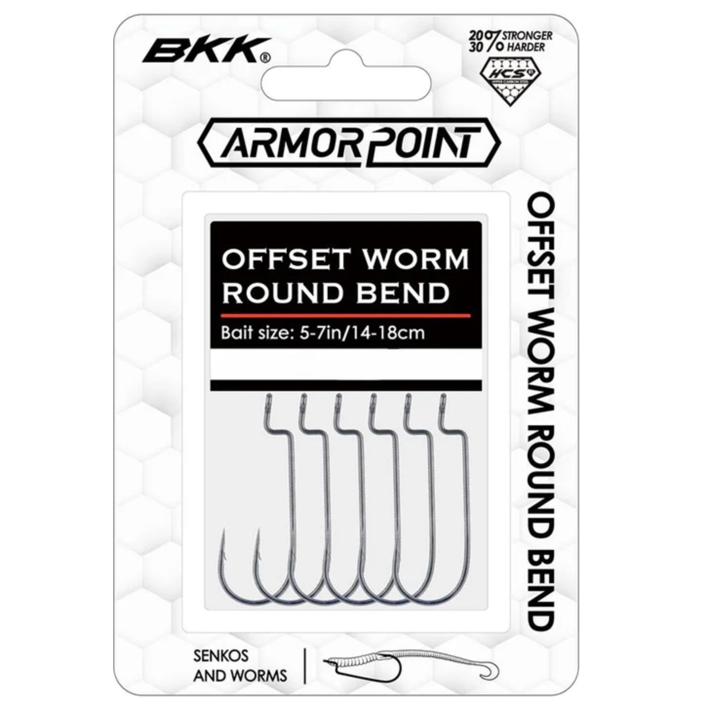 BKKBKK Armor Point Offset Worm Round Bend Hooks - Single HooksBKK Armor Point Offset Worm Round Bend HooksA - EW - 8303