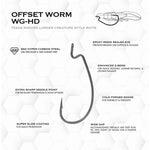 BKKBKK Armor Point Offset Worm Wide Gap - HD - Single HooksBKK Armor Point Offset Worm WG - HDA - EW - 8114
