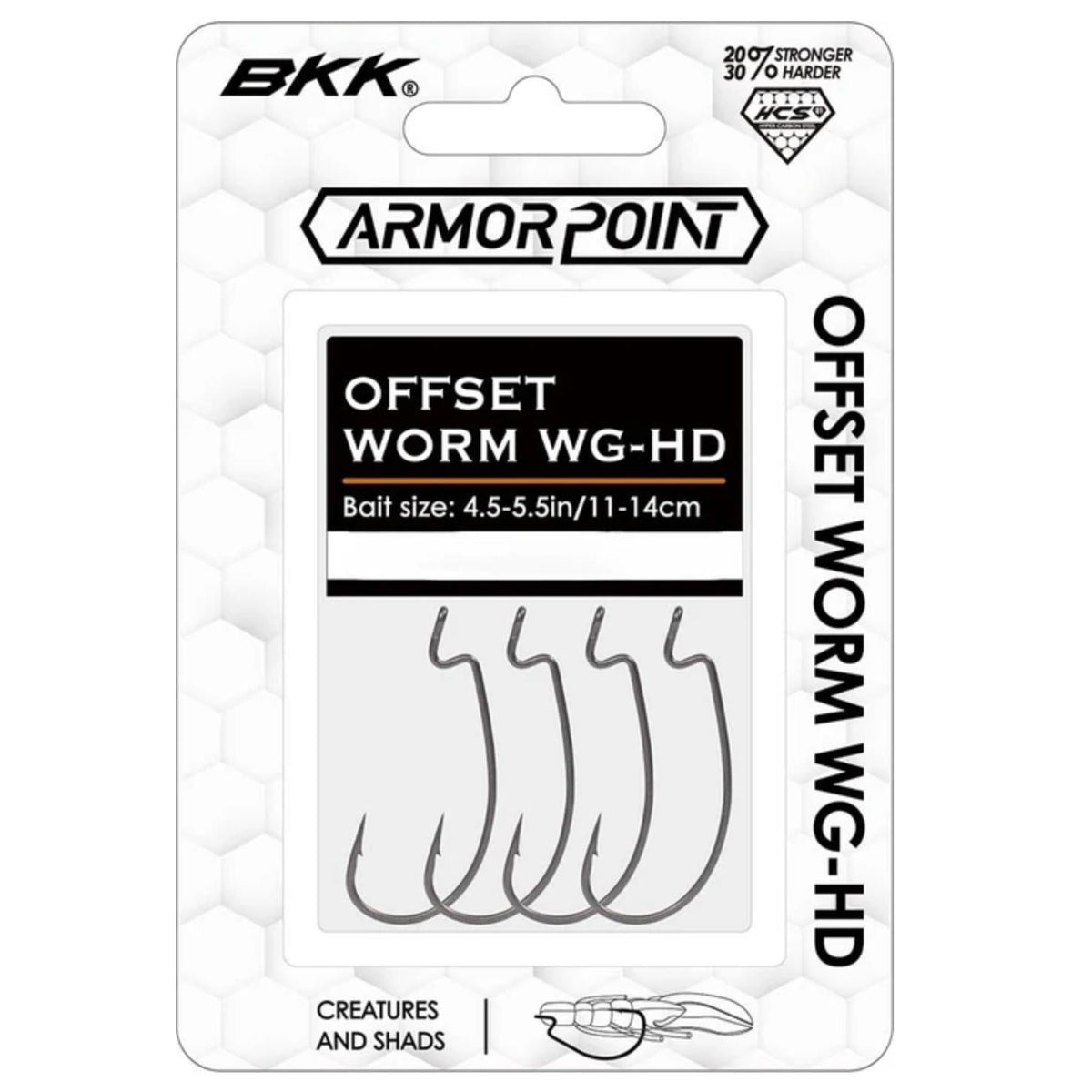 BKKBKK Armor Point Offset Worm Wide Gap - HD - Single HooksBKK Armor Point Offset Worm WG - HDA - EW - 8114