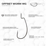 BKKBKK Armor Point Offset Worm Wide Gap - Single HooksBKK Armor Point Offset Worm WGA - EW - 8102