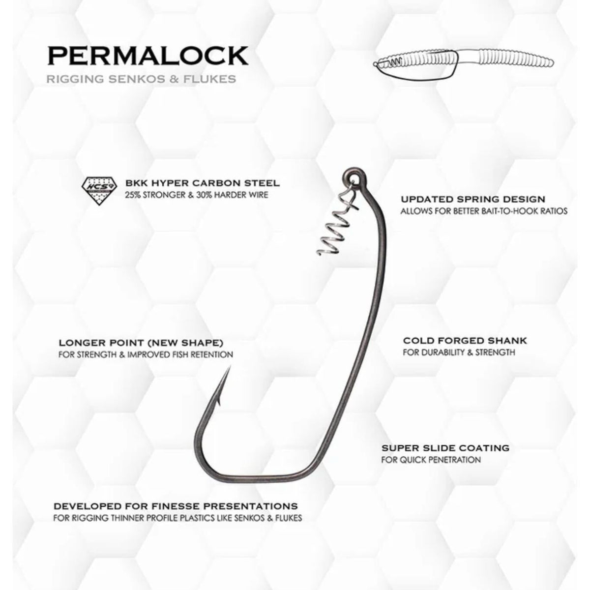 BKKBKK Armor Point PermaLock Hook - Single HooksdetailsA - EW - 8402