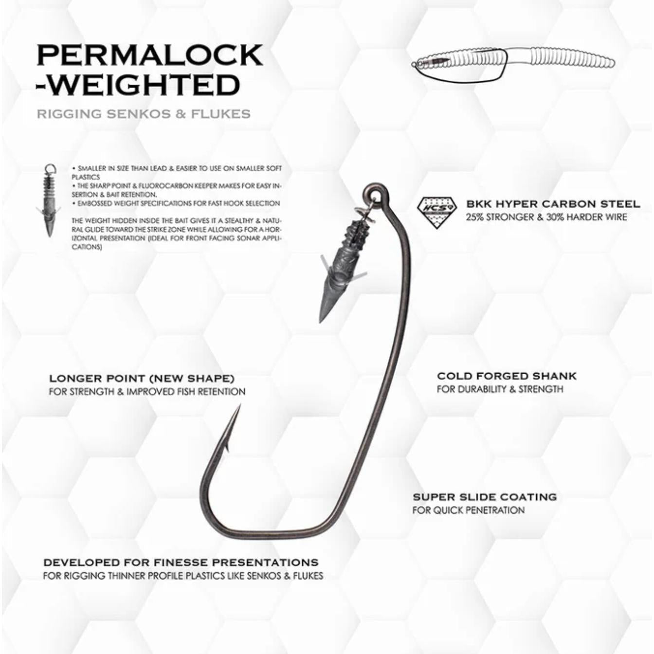 BKKBkk Armor Point Permalock Weighted Hook - Single HooksBkk Armor Point Permalock Weighted HookA - EW - 8430