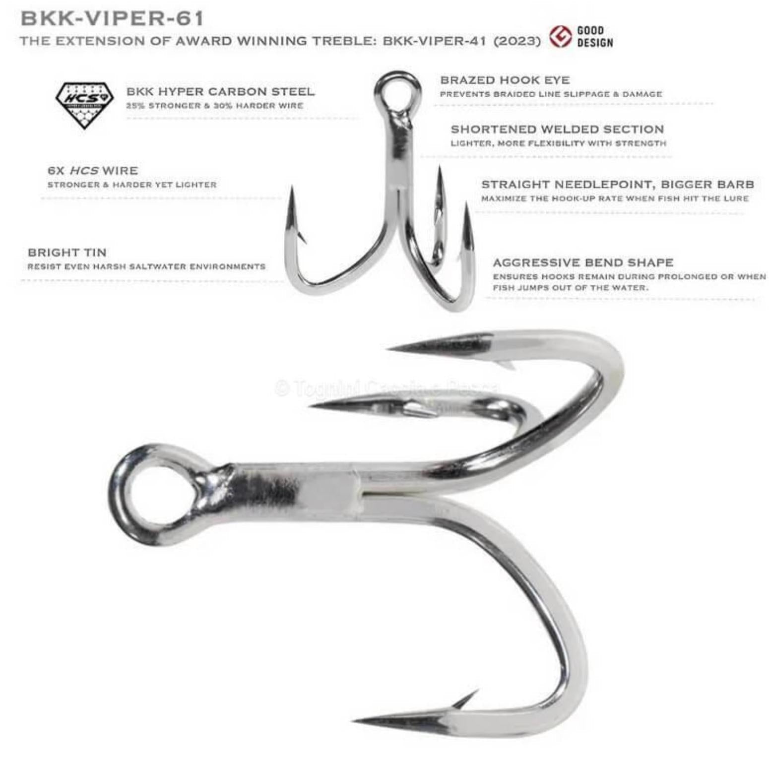 BKKBKK Viper - 61 Treble Hooks - Treble HooksdetailsA - ET - 6800