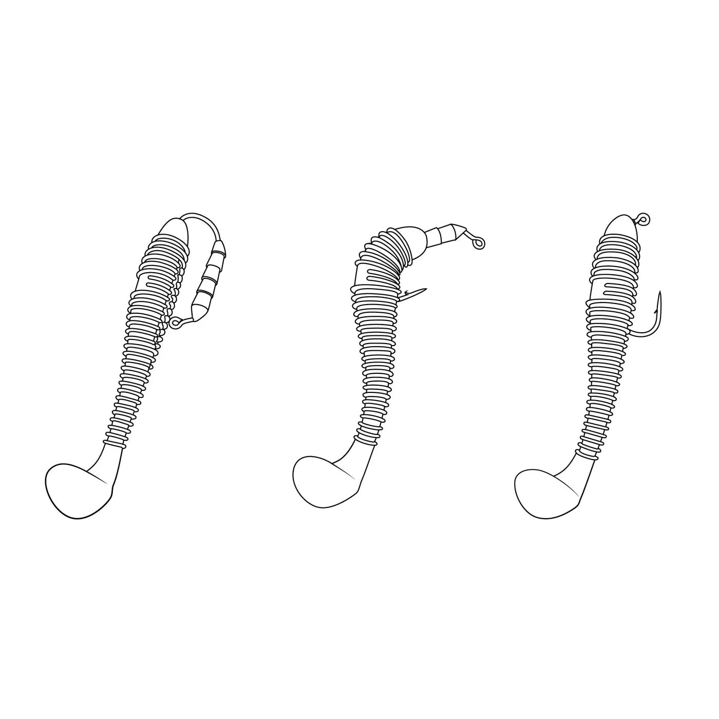 Core TackleCore Tackle Finesse Tush Swimbait Hook 3pk - Jig HeadsTush 3FTUSH20 - 316