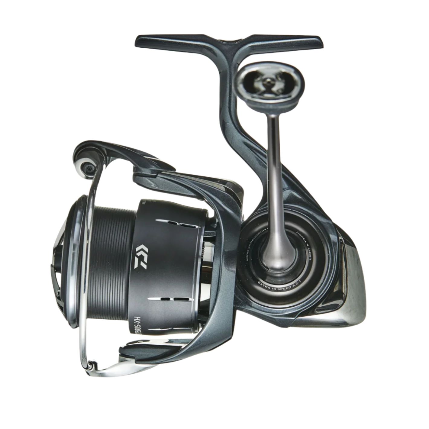 Fishing reel with a white background