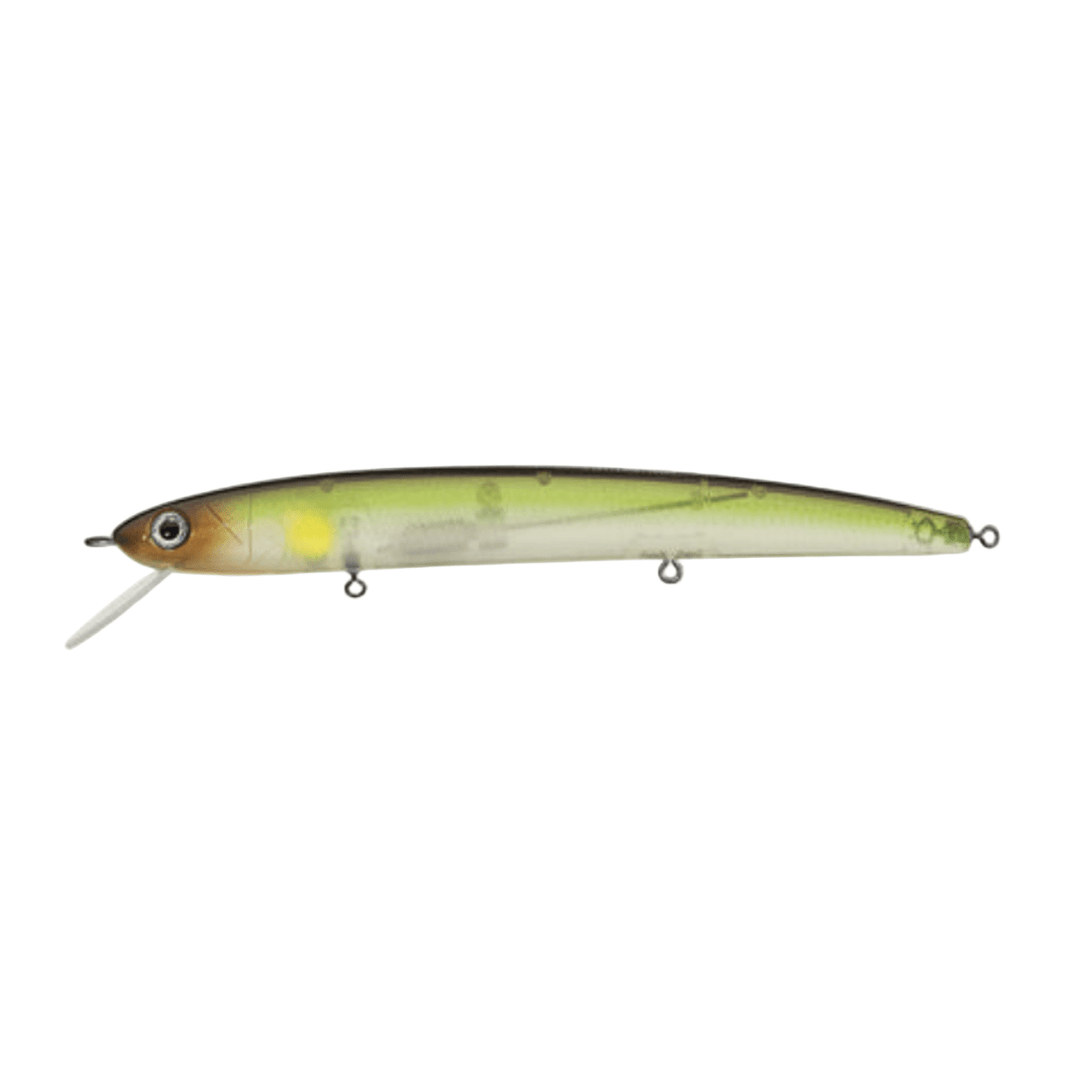DaiwaDaiwa HMKL Minnow Steez Custom 137SP - JerkbaitFishing lure with a white and yellow body on a black backgroundHM137SPK2
