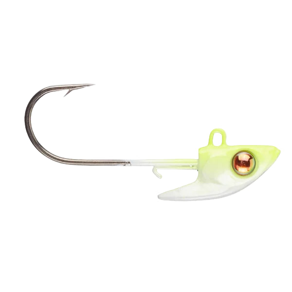 Fishing lure with a hook on a white background
