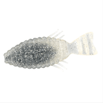 DepsDeps Bull Flat 3" Creature Bait - Creature BaitsFishing lure with a silver and white design on a white background3BF127