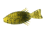 DepsDeps Bull Flat 3" Creature Bait - Creature BaitsYellow and black speckled fishing lure on a white background3BF52